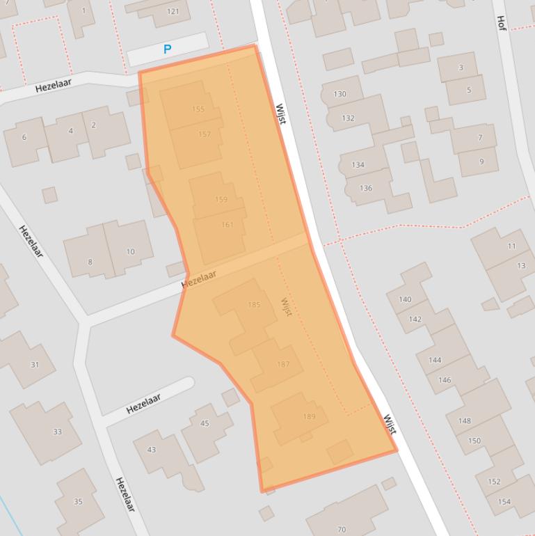 Kaart van postcodegebied 5422BV.
