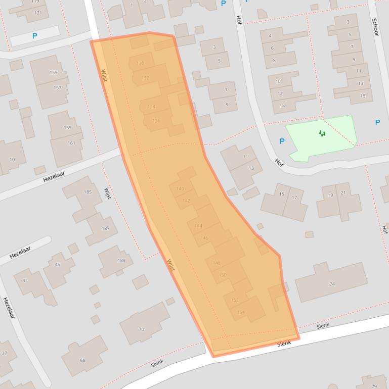 Kaart van postcodegebied 5422BW.