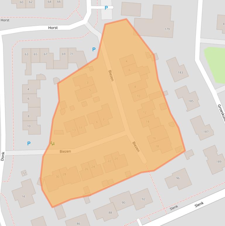 Kaart van postcodegebied 5422CH.