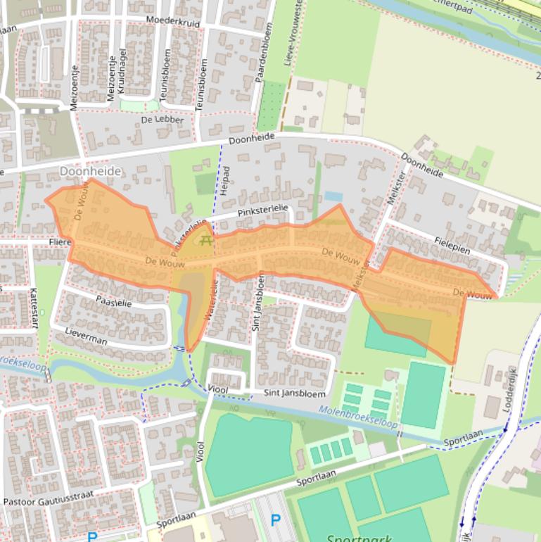 Kaart van postcodegebied 5422DC.