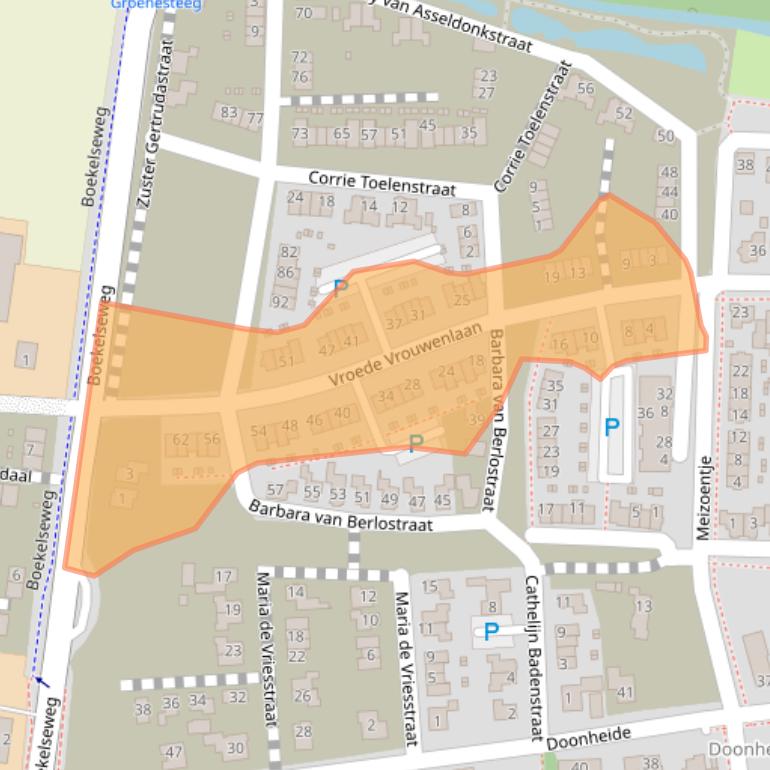 Kaart van postcodegebied 5422EH.