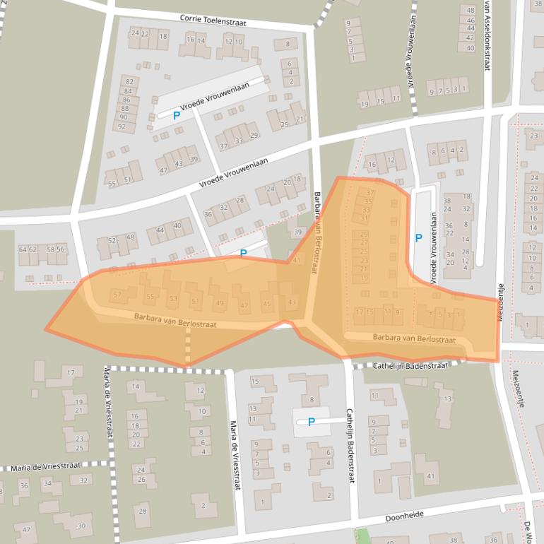 Kaart van postcodegebied 5422EM.