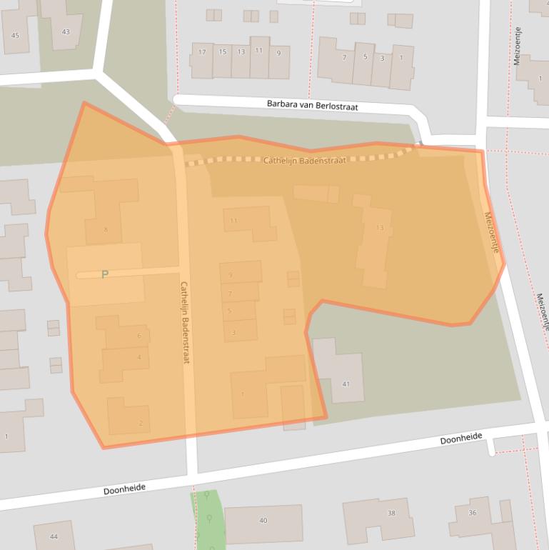 Kaart van postcodegebied 5422EN.