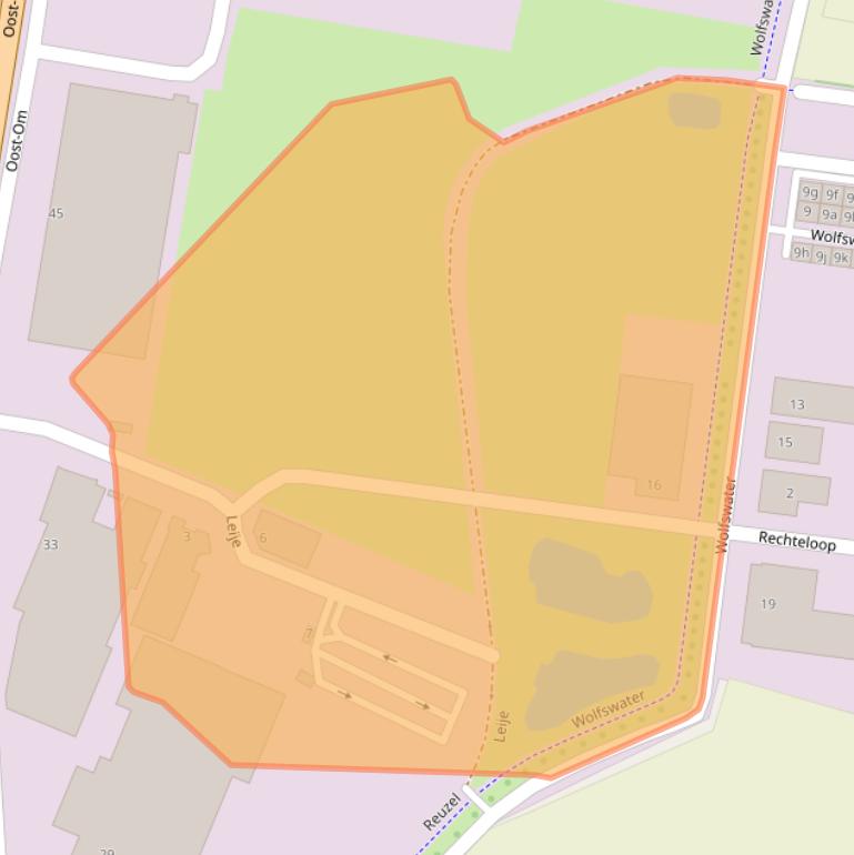 Kaart van postcodegebied 5422VB.