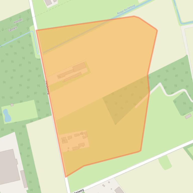 Kaart van postcodegebied 5422VD.