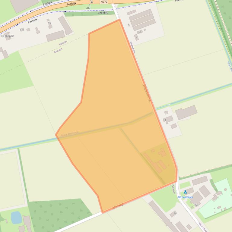 Kaart van postcodegebied 5422VE.