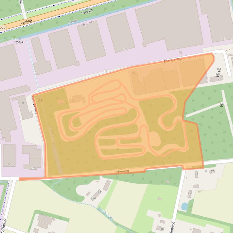 Kaart van postcodegebied 5422VL.