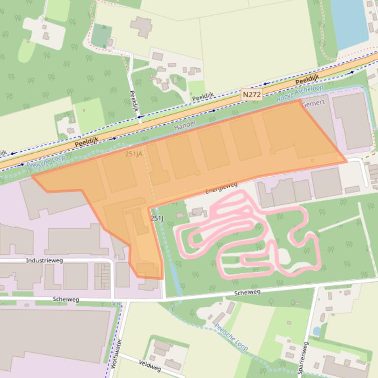 Kaart van postcodegebied 5422VN.