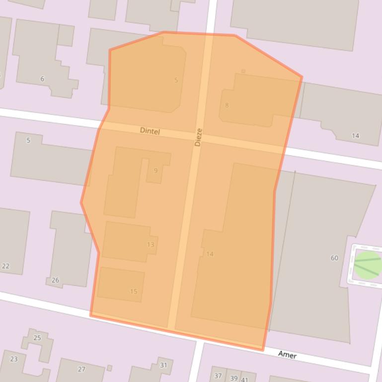 Kaart van postcodegebied 5422VS.