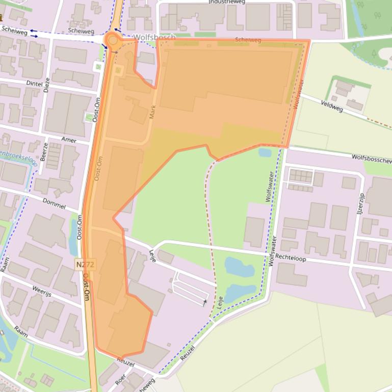 Kaart van postcodegebied 5422VX.