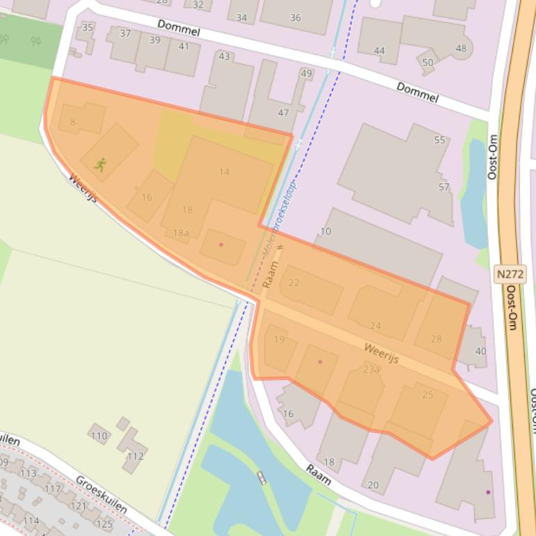 Kaart van postcodegebied 5422WV.