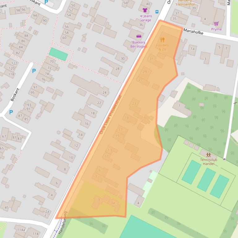 Kaart van postcodegebied 5423SH.