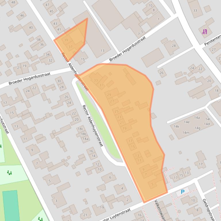 Kaart van postcodegebied 5423TD.