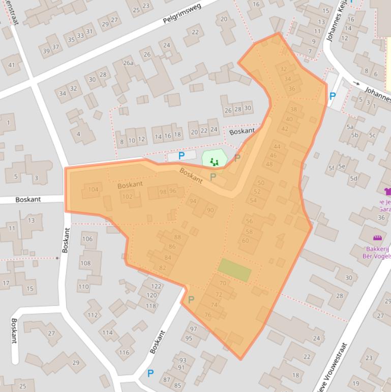 Kaart van postcodegebied 5423TN.