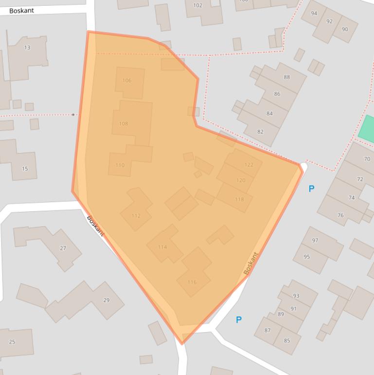 Kaart van postcodegebied 5423TS.