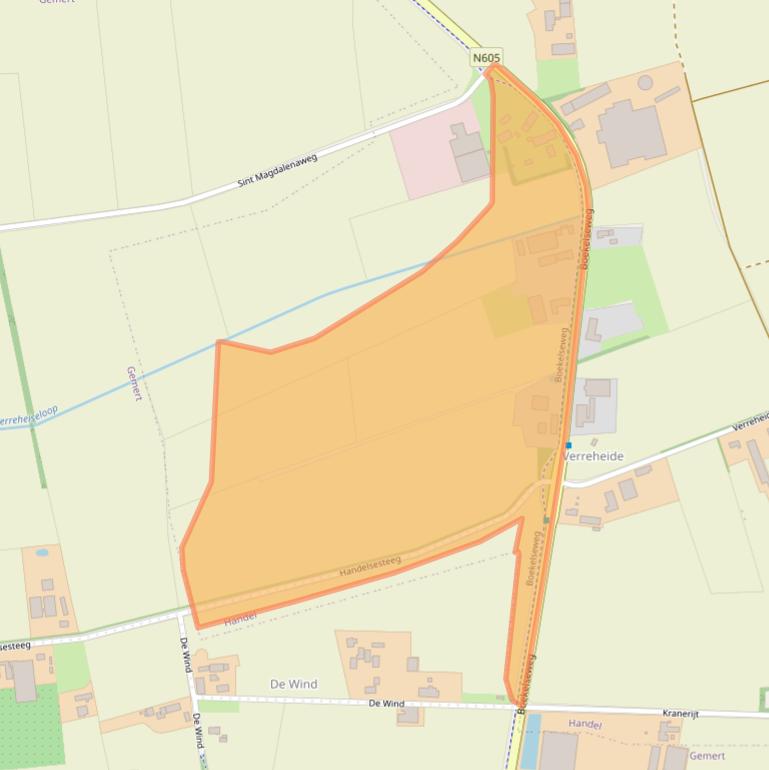 Kaart van postcodegebied 5423XB.