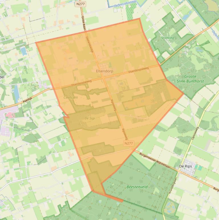 Kaart van postcodegebied 5424.