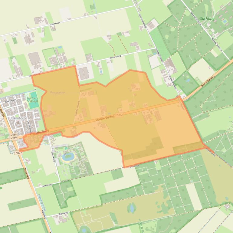 Kaart van postcodegebied 5424SB.