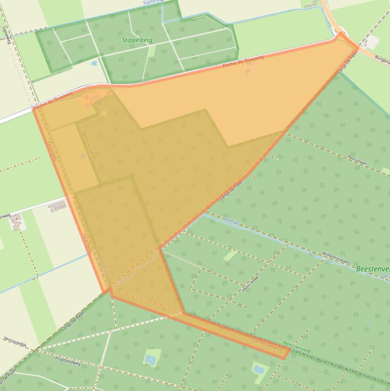 Kaart van postcodegebied 5424SP.