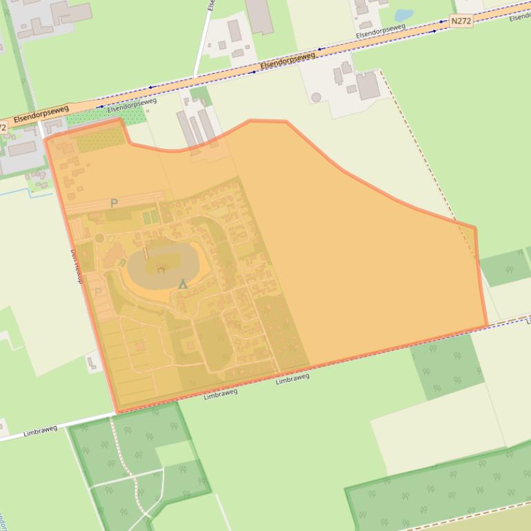 Kaart van postcodegebied 5424SW.