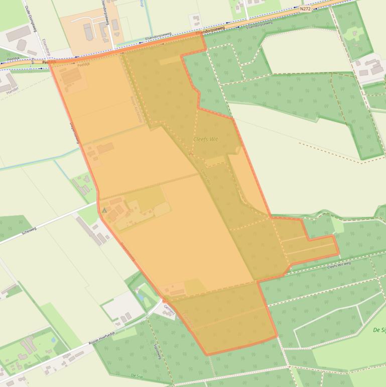 Kaart van postcodegebied 5424TA.