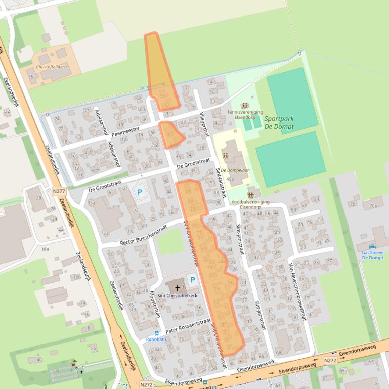 Kaart van postcodegebied 5424TD.