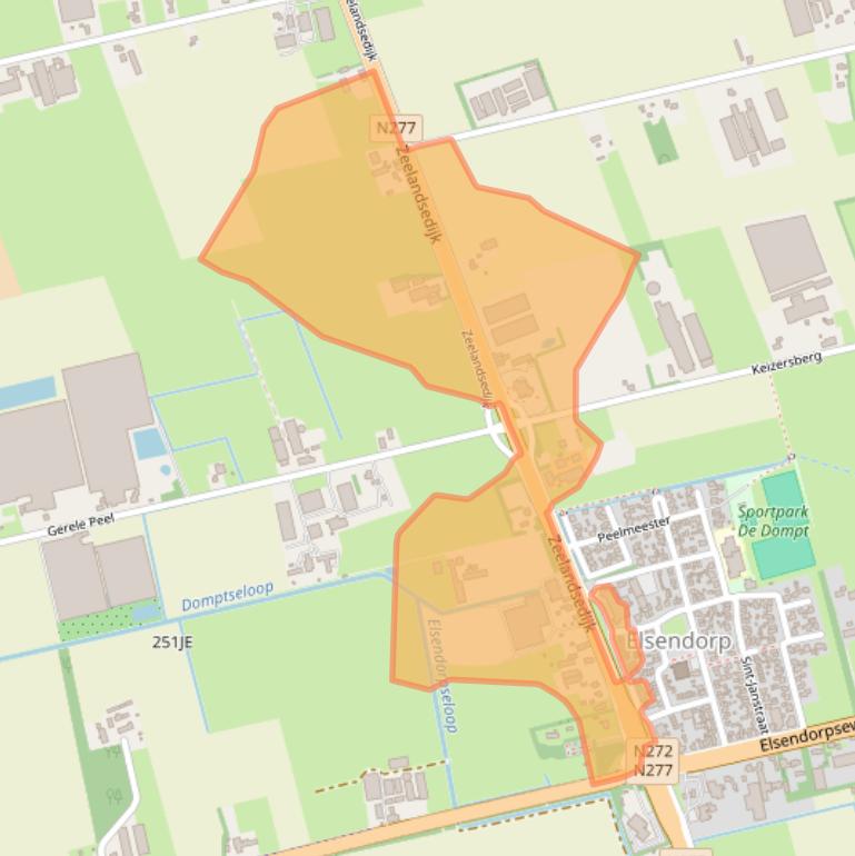 Kaart van postcodegebied 5424TL.