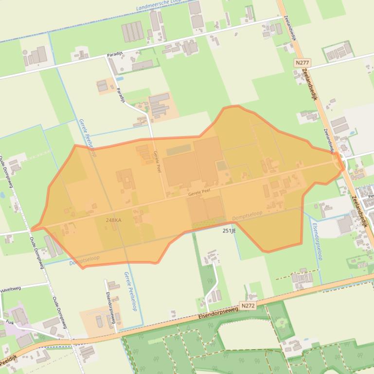 Kaart van postcodegebied 5424TM.