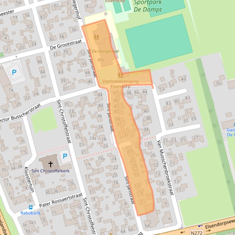 Kaart van postcodegebied 5424TS.