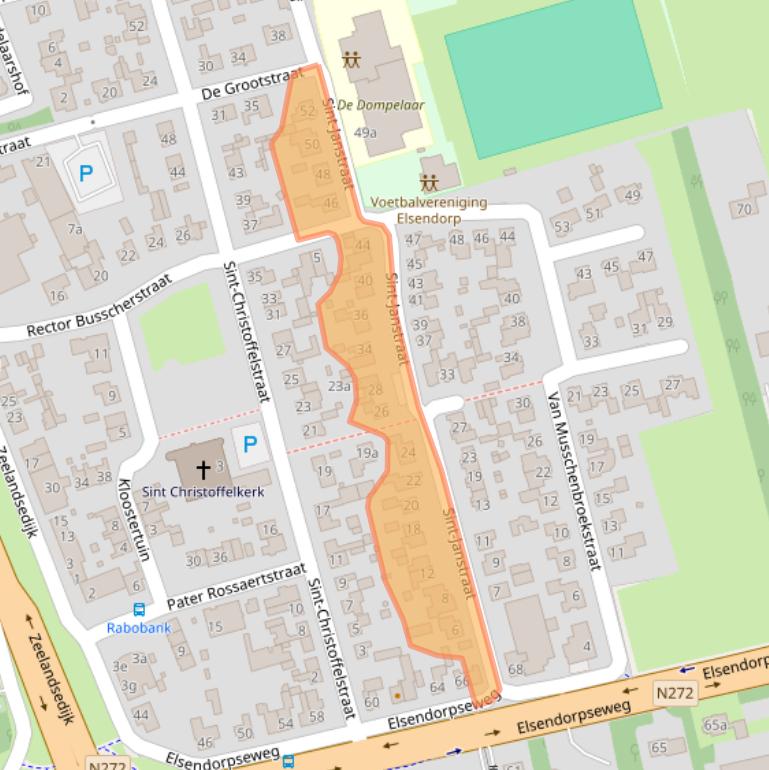 Kaart van postcodegebied 5424TT.