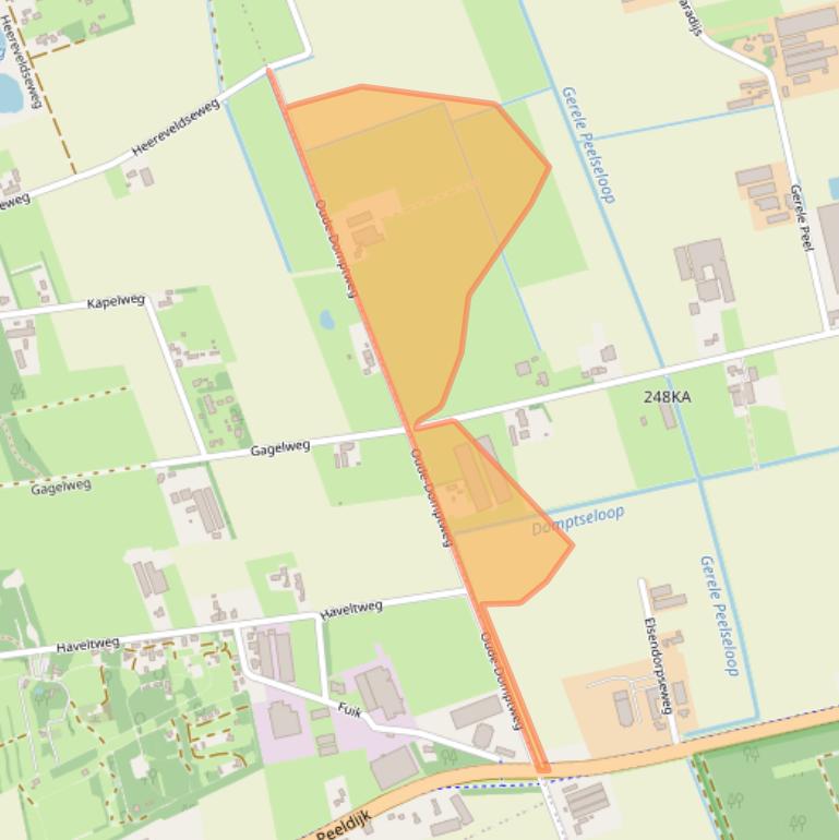 Kaart van postcodegebied 5424TX.