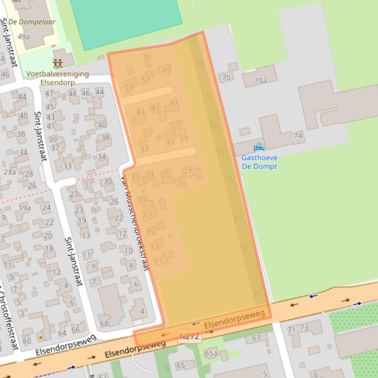 Kaart van postcodegebied 5424VA.