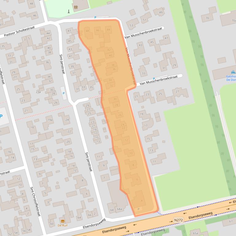 Kaart van postcodegebied 5424VB.