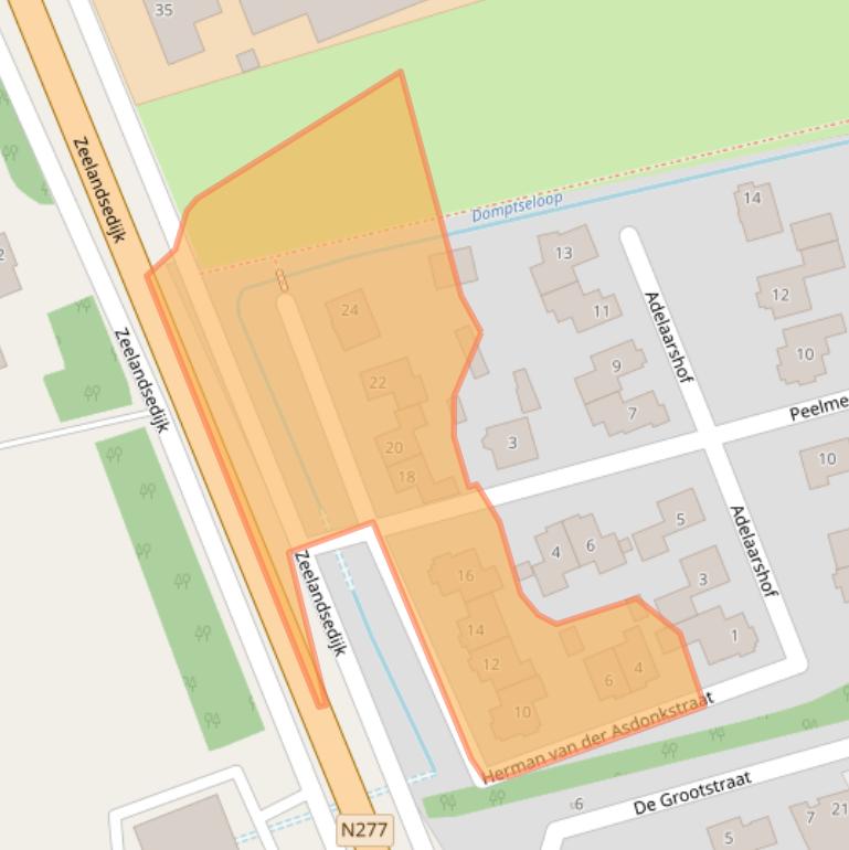 Kaart van postcodegebied 5424VV.