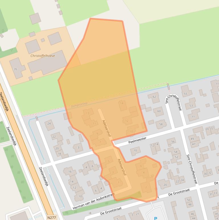 Kaart van postcodegebied 5424VX.