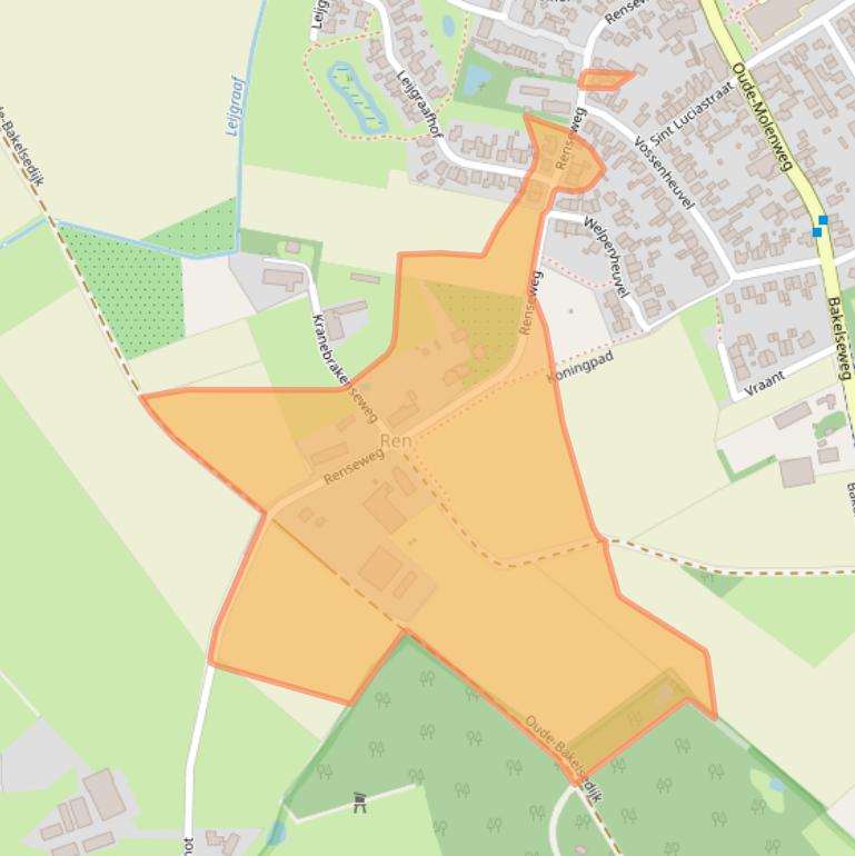 Kaart van postcodegebied 5425PE.