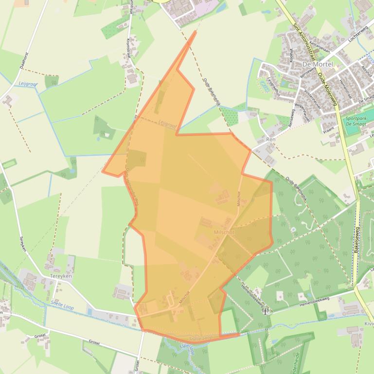 Kaart van postcodegebied 5425PH.