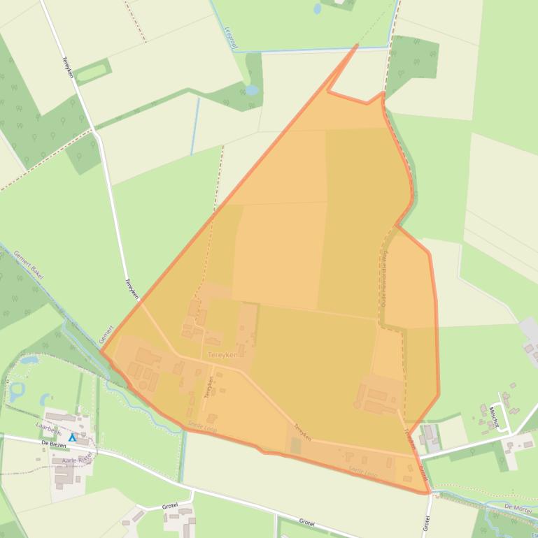 Kaart van postcodegebied 5425PJ.