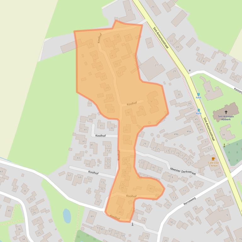 Kaart van postcodegebied 5425RH.