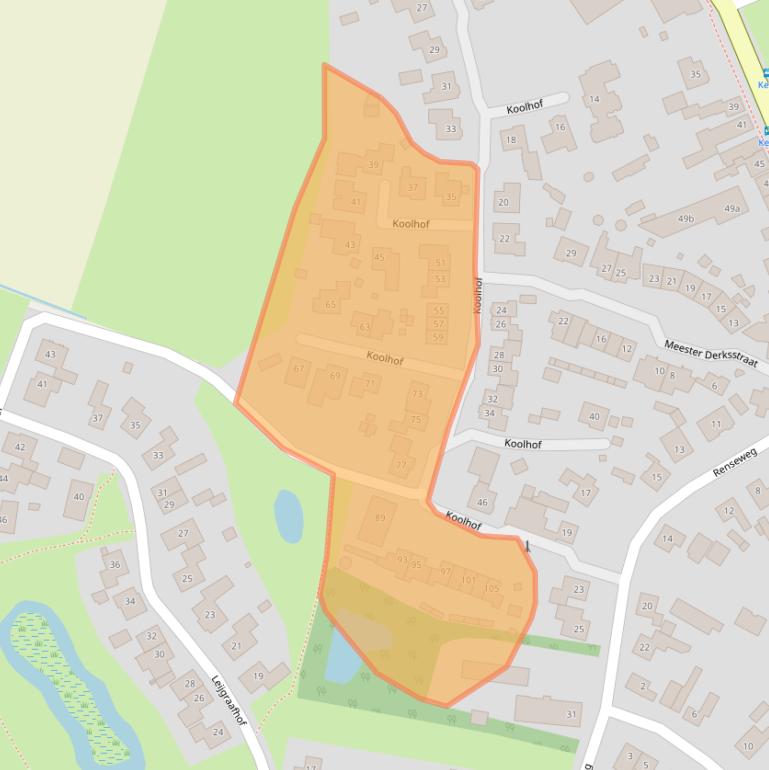 Kaart van postcodegebied 5425RJ.