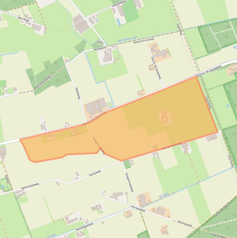 Kaart van postcodegebied 5425RK.