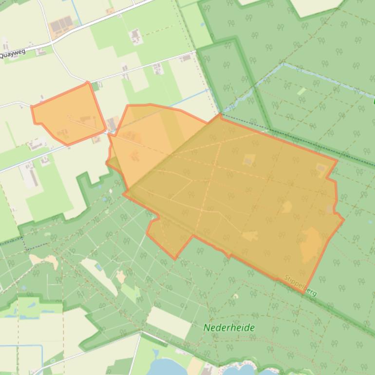 Kaart van postcodegebied 5425RP.