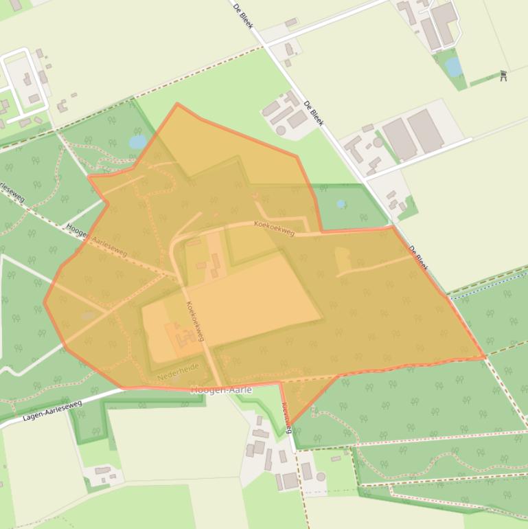 Kaart van postcodegebied 5425RZ.