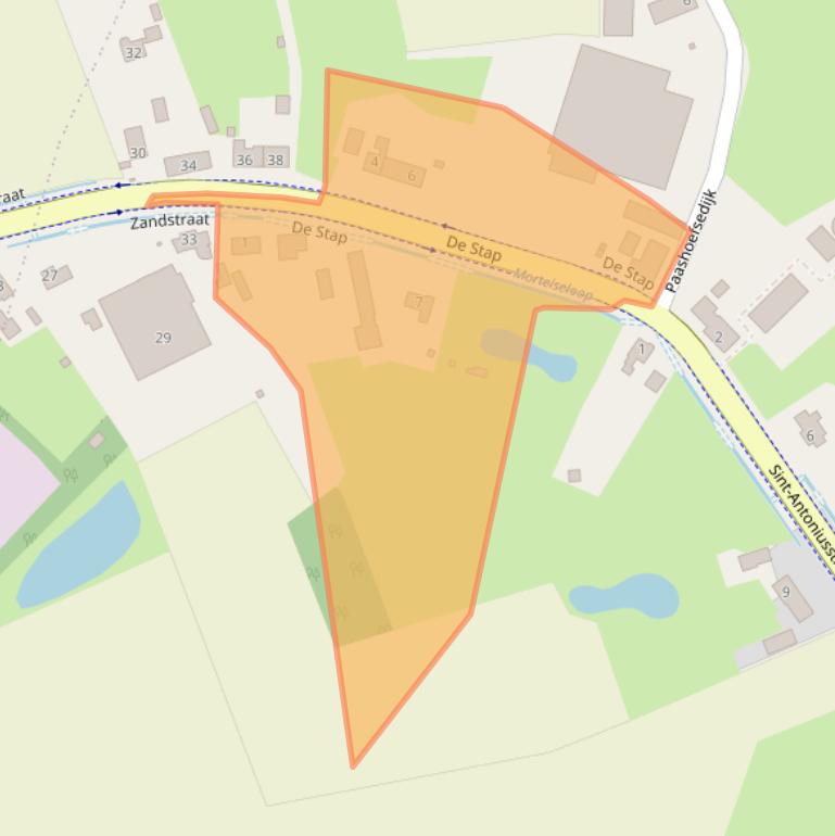 Kaart van postcodegebied 5425VC.