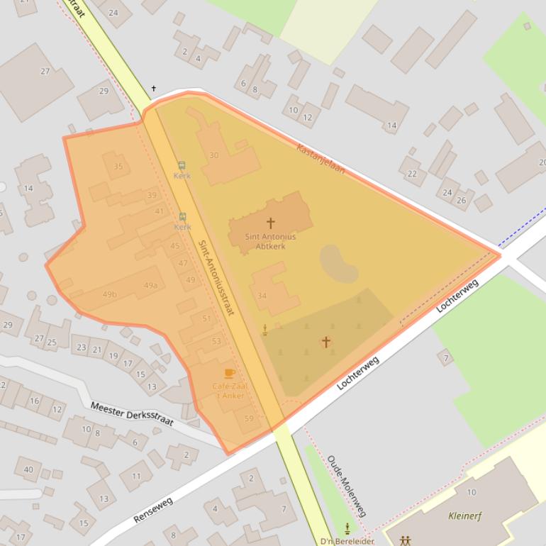 Kaart van postcodegebied 5425VE.