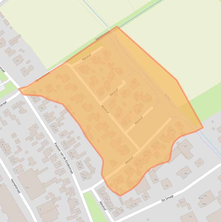 Kaart van postcodegebied 5425VN.
