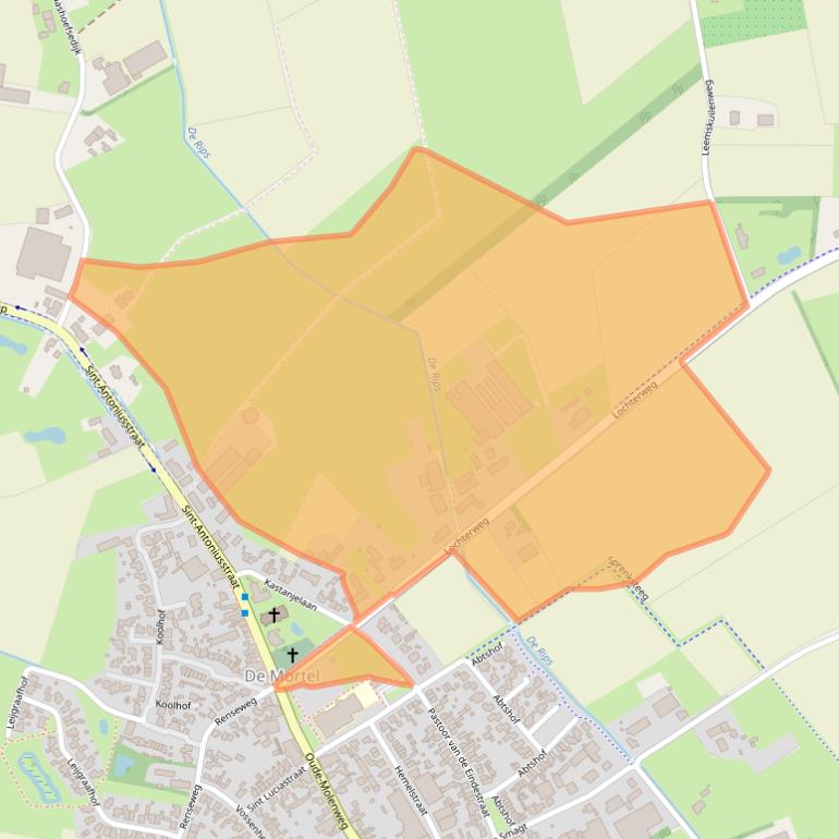 Kaart van postcodegebied 5425VZ.