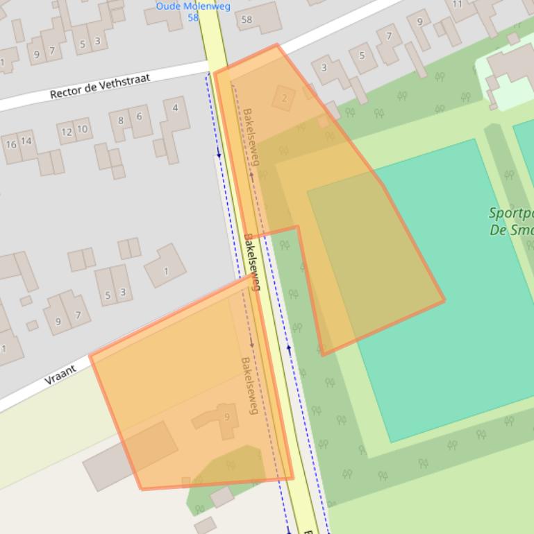 Kaart van postcodegebied 5425WB.