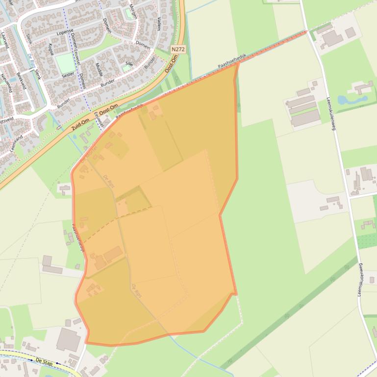 Kaart van postcodegebied 5425XN.