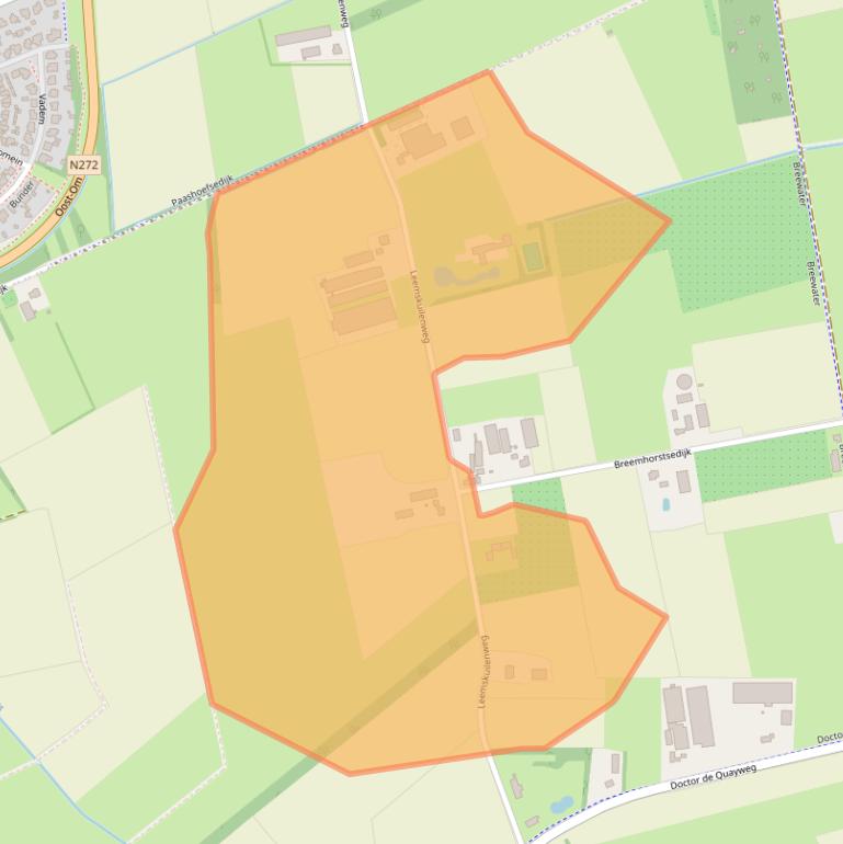 Kaart van postcodegebied 5425XP.